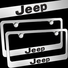 Load image into Gallery viewer, Brand New 2PCS JEEP Chrome Plated Brass License Plate Frame Officially Licensed