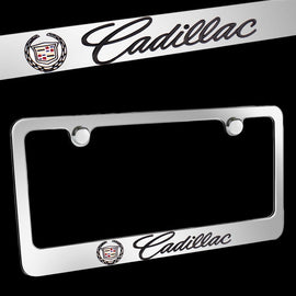 Brand New 1PCS Cadillac Chrome Plated Brass License Plate Frame Officially Licensed