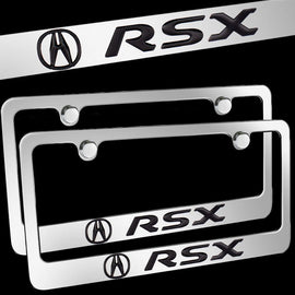 Brand New 2PCS RSX Chrome Plated Brass License Plate Frame Officially Licensed