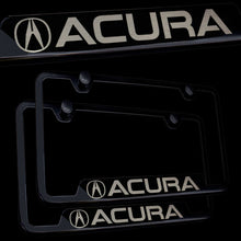 Load image into Gallery viewer, Brand New 2PCS Acura Black Stainless Steel License Plate Frame Officially Licensed