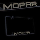 Brand New 1PCS Mopar Black Stainless Steel License Plate Frame Officially Licensed