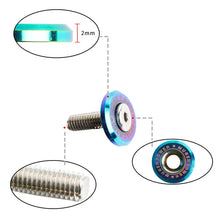 Load image into Gallery viewer, Brand New 4PCS JDM Mugen Power Neo-Chrome License Plate Frame Bolts Screws Fasteners Universal