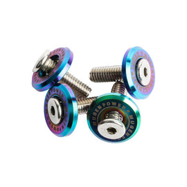 Brand New 4PCS JDM Mugen Power Neo-Chrome License Plate Frame Bolts Screws Fasteners Universal