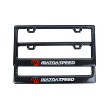 Load image into Gallery viewer, Brand New Universal 100% Real Carbon Fiber Mazdaspeed License Plate Frame - 2PCS
