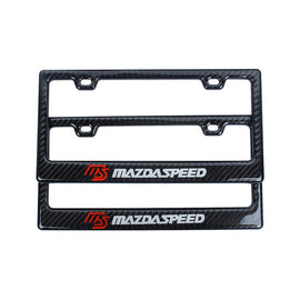 Brand New Universal 100% Real Carbon Fiber Mazdaspeed License Plate Frame - 2PCS