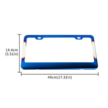 Load image into Gallery viewer, Brand New Universal 1PCS Burnt Blue Titanium Aluminum License Plate Frame Cover with screw cap