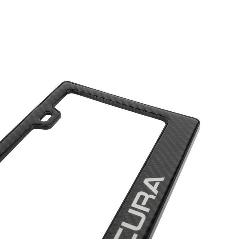 Brand New Universal 100% Real Carbon Fiber Acura License Plate Frame - 1PCS