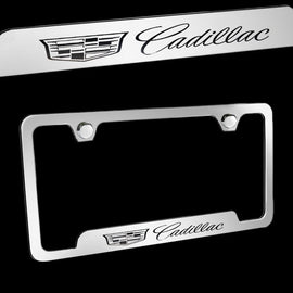Brand New 1PCS Cadillac Chrome Stainless Steel License Plate Frame Officially Licensed