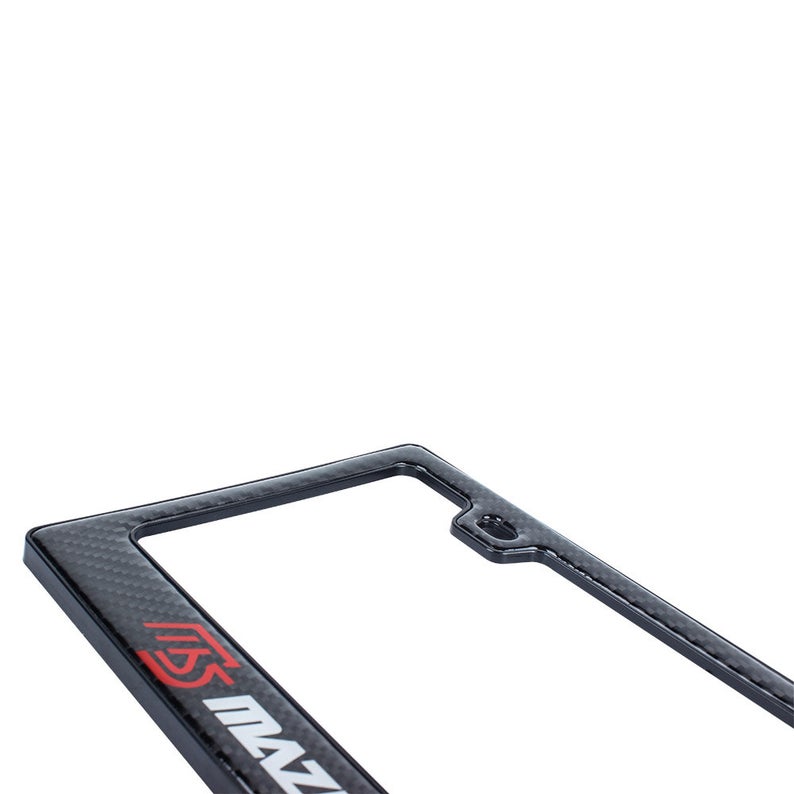 Brand New Universal 100% Real Carbon Fiber Mazdaspeed License Plate Frame - 1PCS