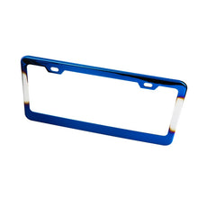 Load image into Gallery viewer, Brand New Universal 1PCS Burnt Blue Titanium Aluminum License Plate Frame Cover with screw cap