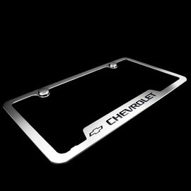 Brand New 1PCS Chevrolet Chrome Stainless Steel License Plate Frame Officially Licensed