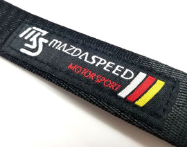 BRAND New JDM MAZDASPEED Black Racing Keychain Metal key Ring Hook Strap Lanyard Universal