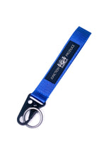 Load image into Gallery viewer, BRAND New JDM Junction Produce Blue Racing Keychain Metal key Ring Hook Strap Lanyard Universal