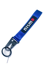 Load image into Gallery viewer, BRAND New JDM NISMO Blue Racing Keychain Metal key Ring Hook Strap Lanyard Universal