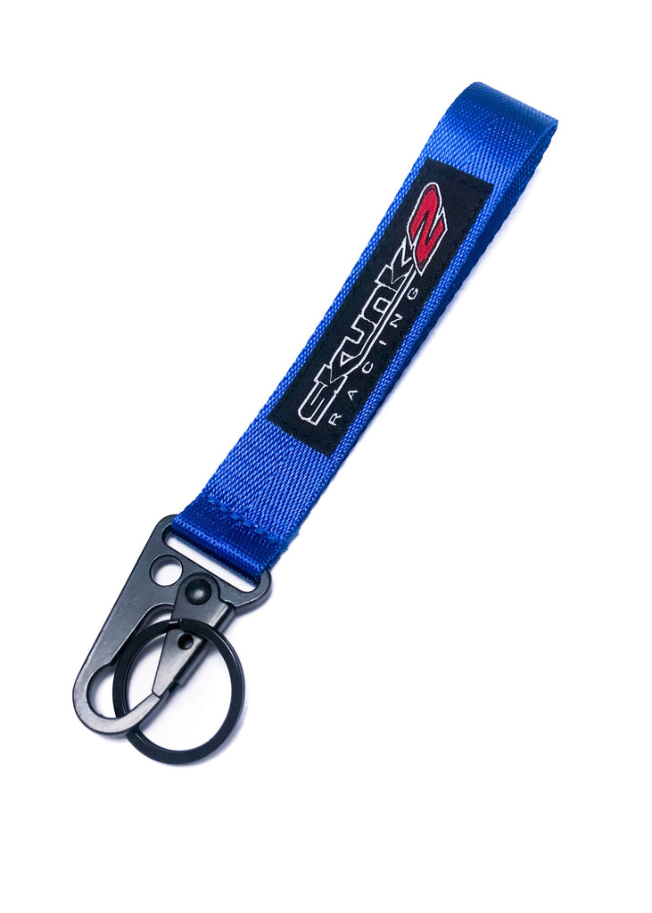 BRAND New JDM Skunk2 Blue Racing Keychain Metal key Ring Hook Strap Lanyard Universal