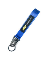 Load image into Gallery viewer, BRAND New JDM Chevrolet Blue Racing Keychain Metal key Ring Hook Strap Lanyard Universal