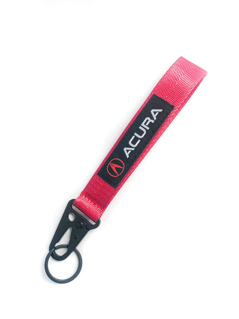 BRAND New JDM ACURA Red Racing Keychain Metal key Ring Hook Strap Lanyard Universal