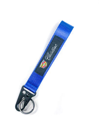 BRAND New JDM Cadillac Blue Racing Keychain Metal key Ring Hook Strap Lanyard Universal