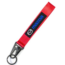 Load image into Gallery viewer, BRAND New JDM Mazda Red Racing Keychain Metal key Ring Hook Strap Lanyard Universal