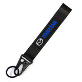 BRAND New JDM MAZDA Black Racing Keychain Metal key Ring Hook Strap Lanyard Universal