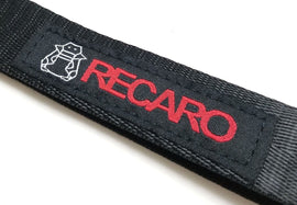 BRAND New JDM RECARO Black Racing Keychain Metal key Ring Hook Strap Lanyard Universal