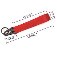 Load image into Gallery viewer, BRAND New JDM Beginner Leaf Red Racing Keychain Metal key Ring Hook Strap Lanyard Universal