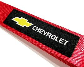 BRAND New JDM Chevrolet Red Racing Keychain Metal key Ring Hook Strap Lanyard Universal