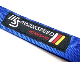 BRAND New JDM Mazdaspeed Blue Racing Keychain Metal key Ring Hook Strap Lanyard Universal