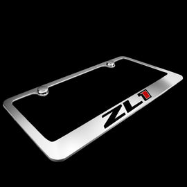 Brand New 1PCS ZL1 Chrome Plated Brass License Plate Frame Officially Licensed