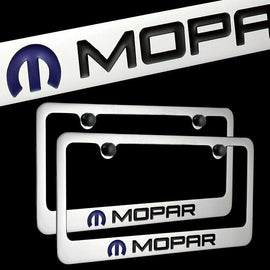 Brand New 2PCS MOPAR Chrome Plated Brass License Plate Frame Officially Licensed