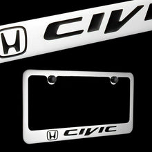 Load image into Gallery viewer, Brand New 1PCS CIVIC Chrome Plated Brass License Plate Frame Officially Licensed