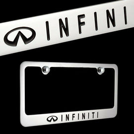 Brand New 1PCS INFINITI Chrome Plated Brass License Plate Frame Officially Licensed