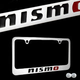 Brand New 1PCS NISMO Chrome Plated Brass License Plate Frame Officially Licensed