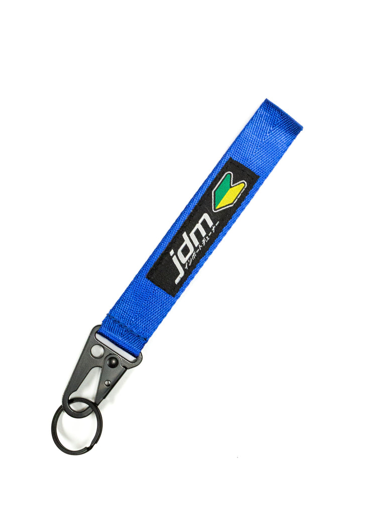 BRAND New JDM BEGINNER Leaf Blue Racing Keychain Metal key Ring Hook Strap Lanyard Universal