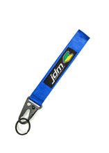 Load image into Gallery viewer, BRAND New JDM BEGINNER Leaf Blue Racing Keychain Metal key Ring Hook Strap Lanyard Universal