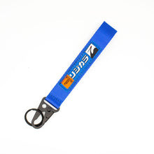 Load image into Gallery viewer, BRAND New JDM Spoon Sports Blue Racing Keychain Metal key Ring Hook Strap Lanyard Universal