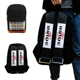 Brand New JDM Bride Racing Black Harness Adjustable Shoulder Strap Backpack