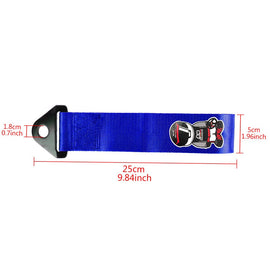 Brand New Mugen Racer High Strength Blue Tow Towing Strap Hook For Front / REAR BUMPER JDM