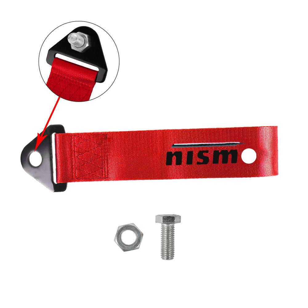 Brand New Nismo High Strength Red Tow Towing Strap Hook For Front / REAR BUMPER JDM