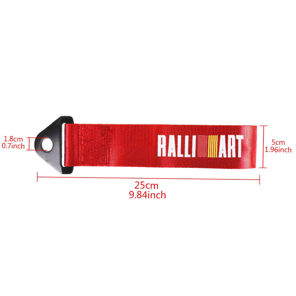 Brand New Ralliart High Strength Red Tow Towing Strap Hook For Front / REAR BUMPER JDM