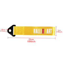 Load image into Gallery viewer, Brand New Ralliart High Strength Gold Tow Towing Strap Hook For Front / REAR BUMPER JDM