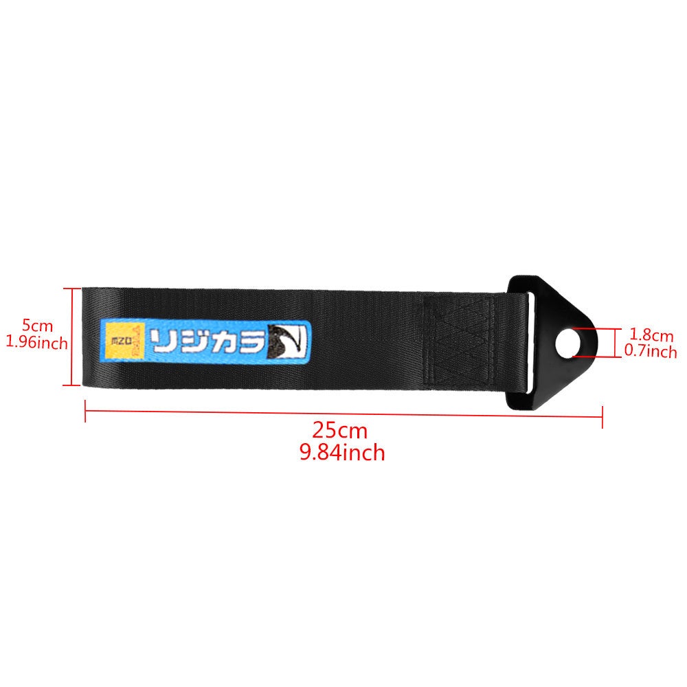 Brand New Spoon Sports High Strength Black Tow Towing Strap Hook For Front / REAR BUMPER JDM