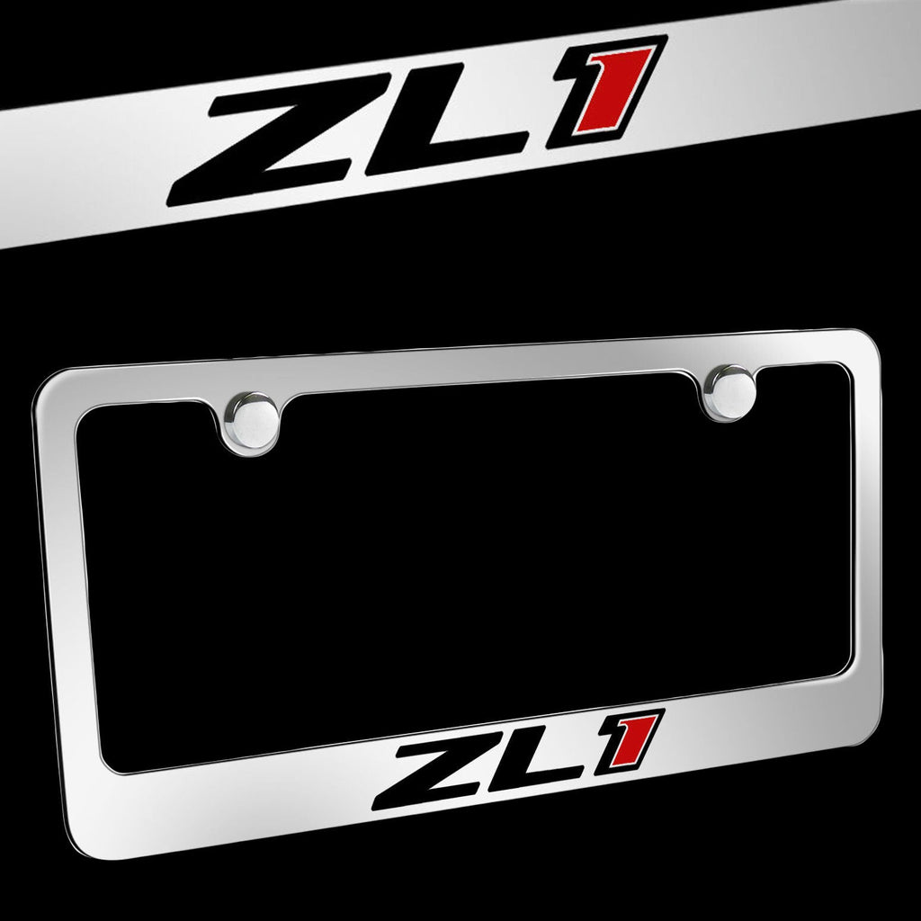 Brand New 1PCS ZL1 Chrome Plated Brass License Plate Frame Officially Licensed