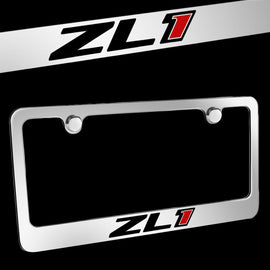 Brand New 1PCS ZL1 Chrome Plated Brass License Plate Frame Officially Licensed