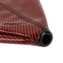 Brand New Universal Carbon Fiber Leather PVC Style Black Stitch Leather Gear Manual Shifter Shift Knob Boot