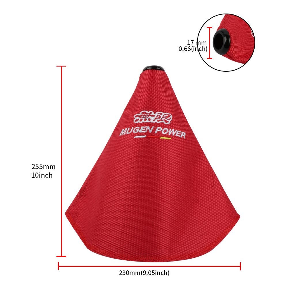 Brand New Mugen Red Hyper FABRIC Shift Boot Cover MT/AT Car Universal