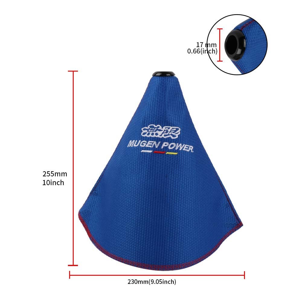 Brand New Mugen Blue Hyper FABRIC Shift Boot Cover MT/AT Car Universal