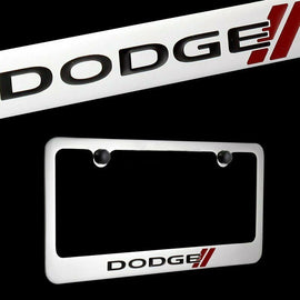 Brand New 1PCS Dodge Chrome Plated Brass License Plate Frame Officially Licensed