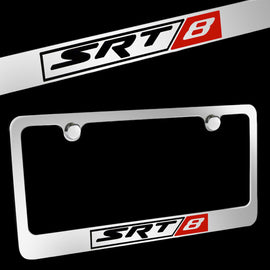 Brand New 1PCS SRT8 Chrome Plated Brass License Plate Frame Officially Licensed