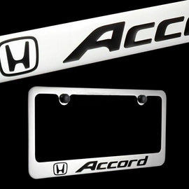 Brand New 1PCS ACCORD Chrome Plated Brass License Plate Frame Officially Licensed